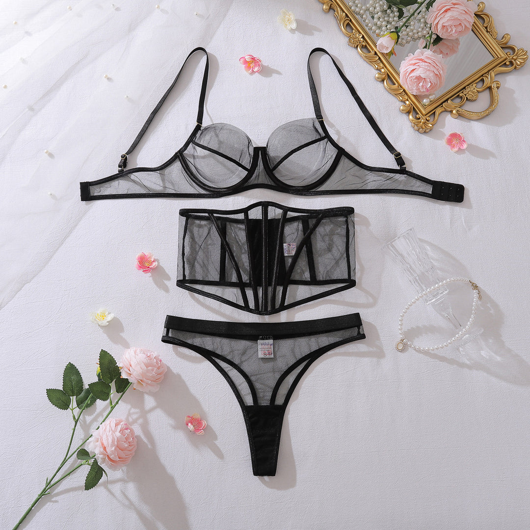 Sheer Mesh Corset Bodysuit