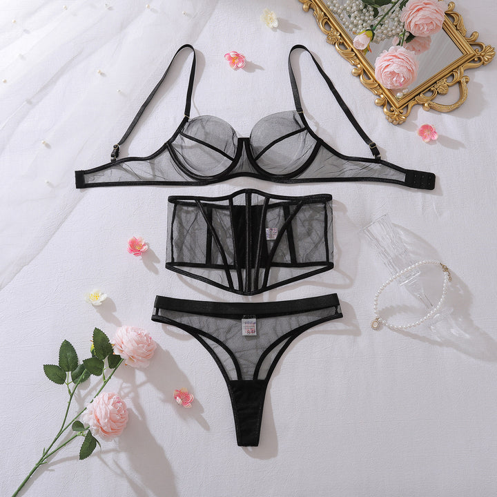 Sheer Mesh Corset Bodysuit