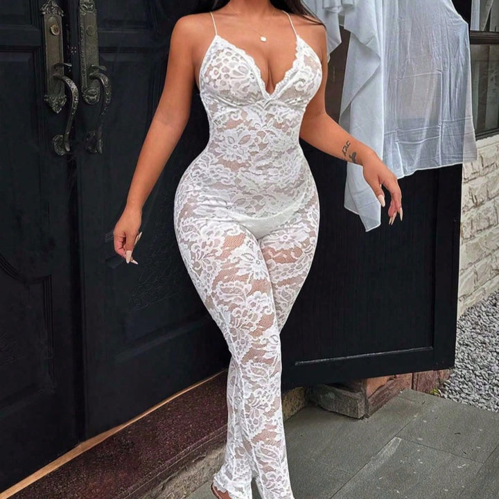 Sultry Elegance Lace Body Sculptor Jumpsuit