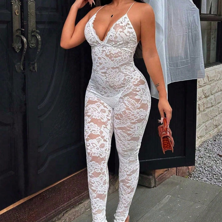 Sultry Elegance Lace Body Sculptor Jumpsuit