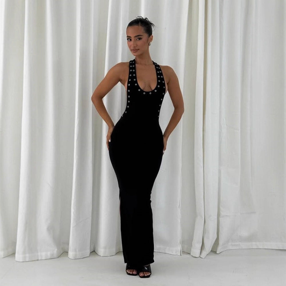 Statement Halter Maxi Dress