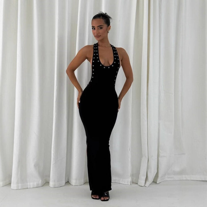 Statement Halter Maxi Dress