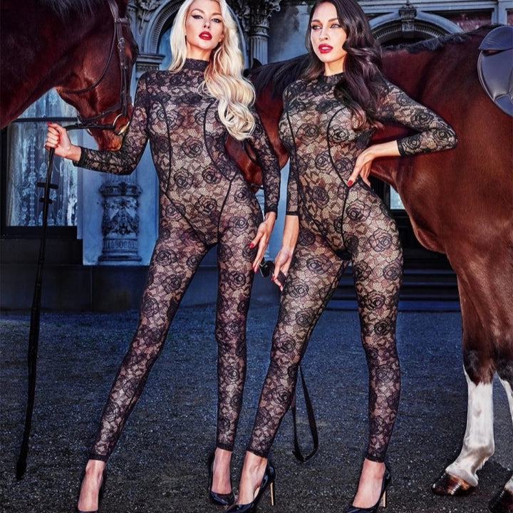 Knight Rose Lace Dominion Bodysuit