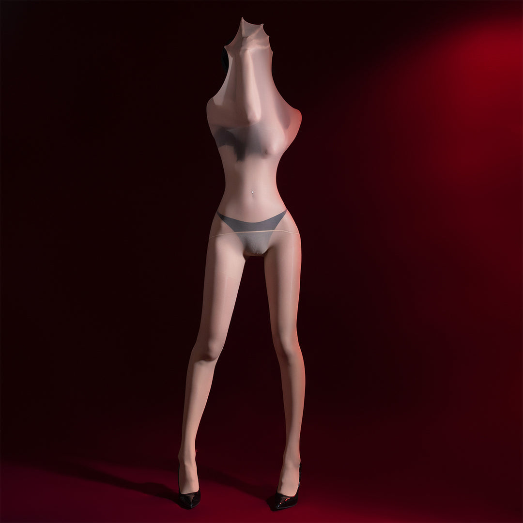 Full-Enclosure Shiny Bodystocking Suit