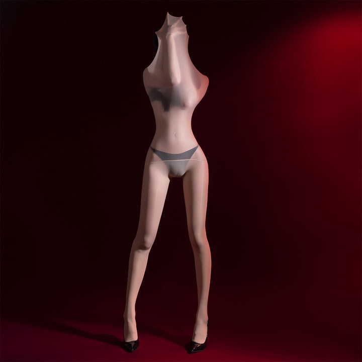 Full-Enclosure Shiny Bodystocking Suit