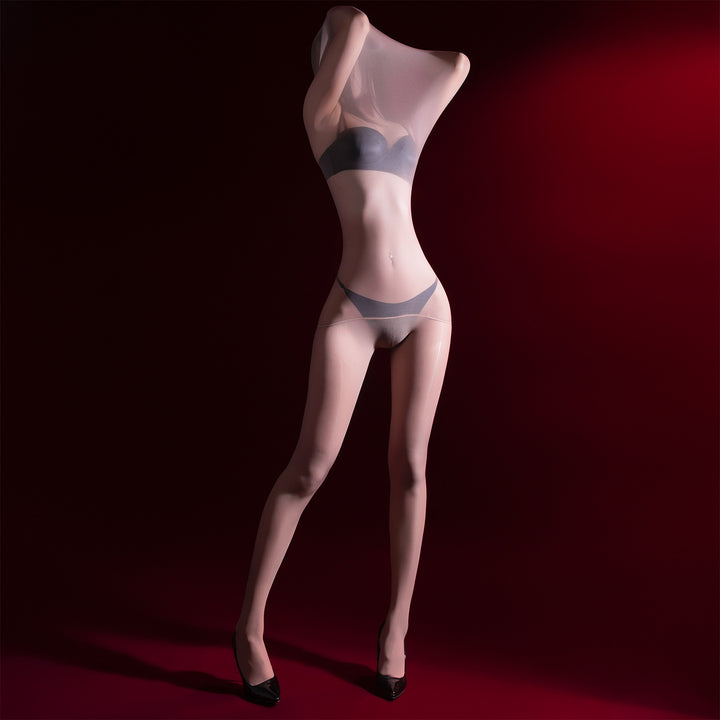 Full-Enclosure Shiny Bodystocking Suit