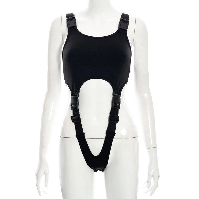 Strappy Cut-Out Erotic Bodysuit