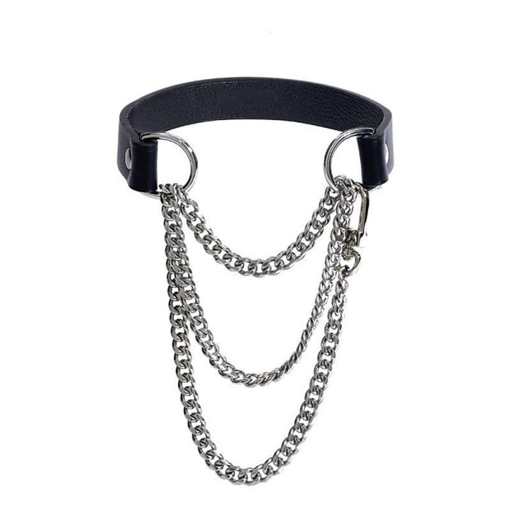 Y2K Punk Leather Choker Necklace