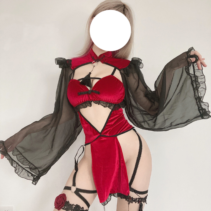 Sheer Gothic-Inspired Lingerie Set