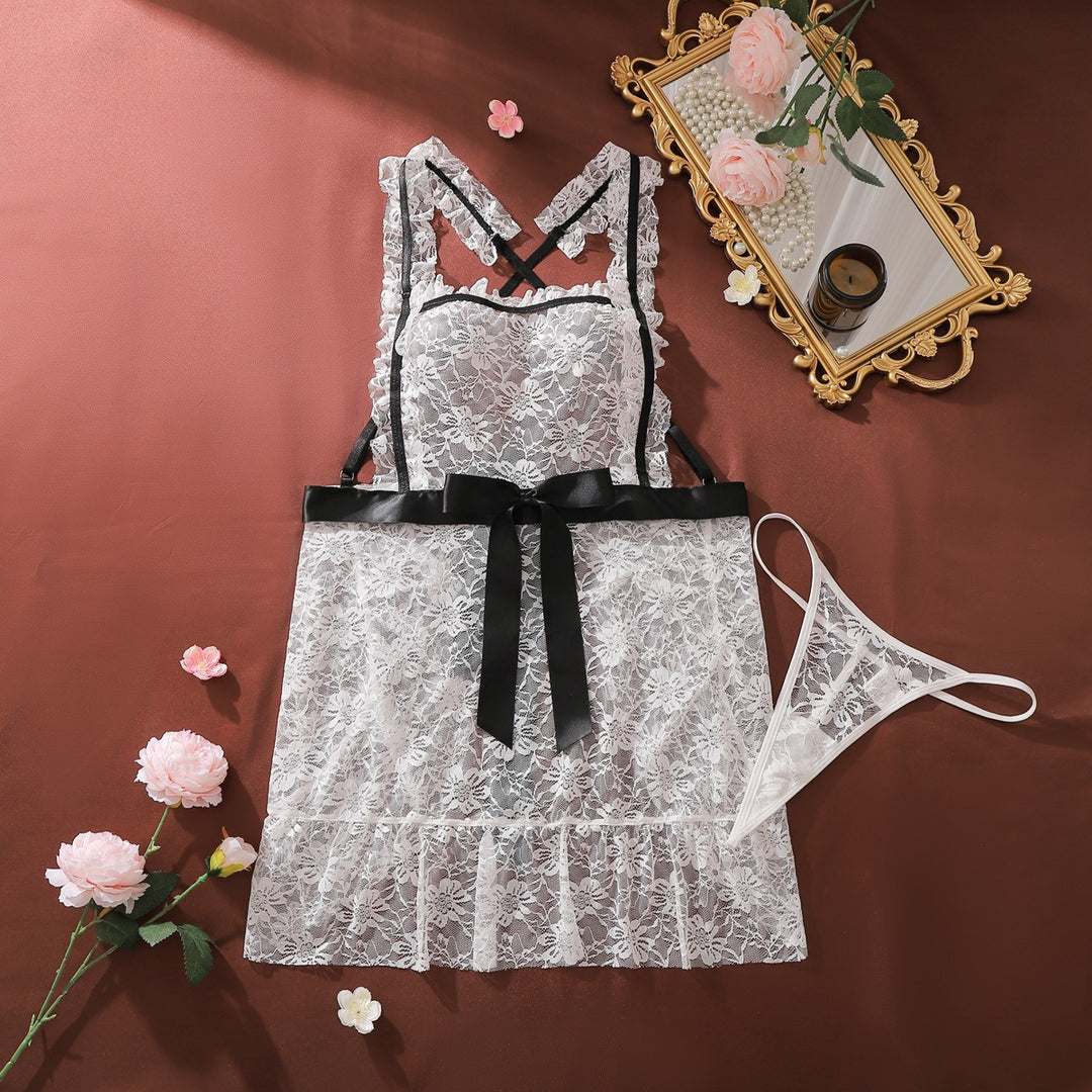 SM-Inspired Lace Maid Apron Set