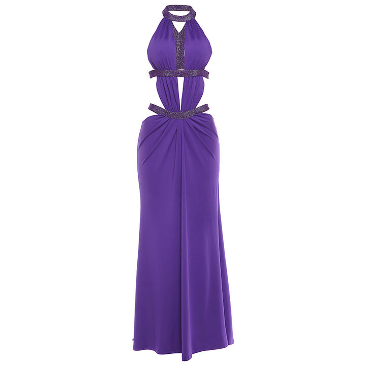 Rhinestone Straps Sleeveless Formal Party Gown