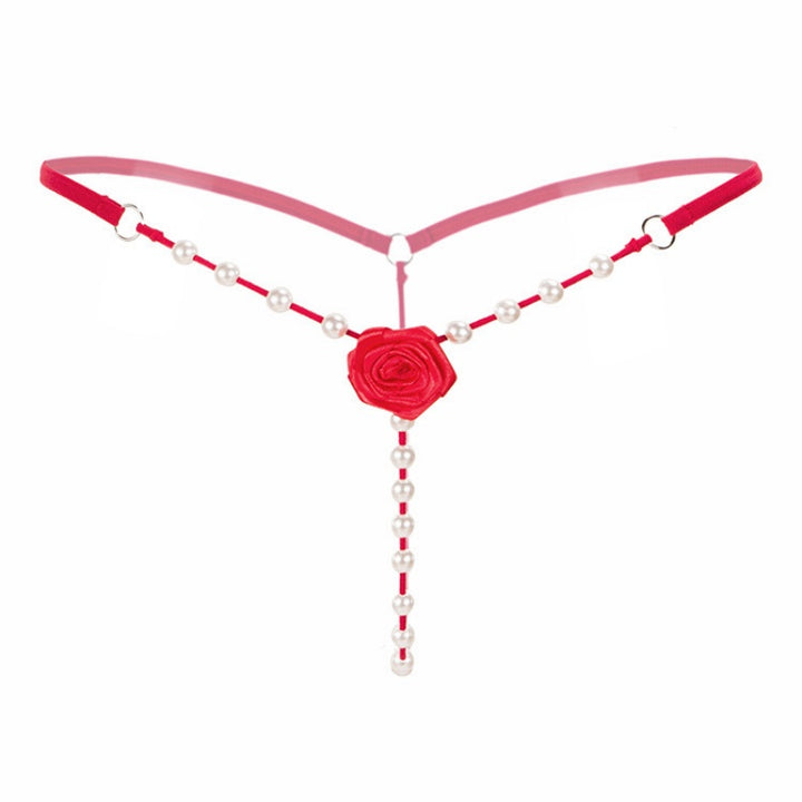 Rose Whisper · Pearl Accent Sensory Thong Lingerie