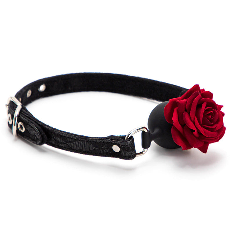 Rose Flower Silicone Ball Gag