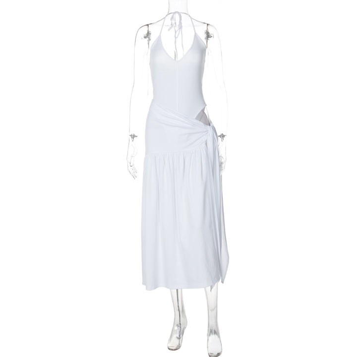 High Slit Wrap Maxi Halter Coord Set