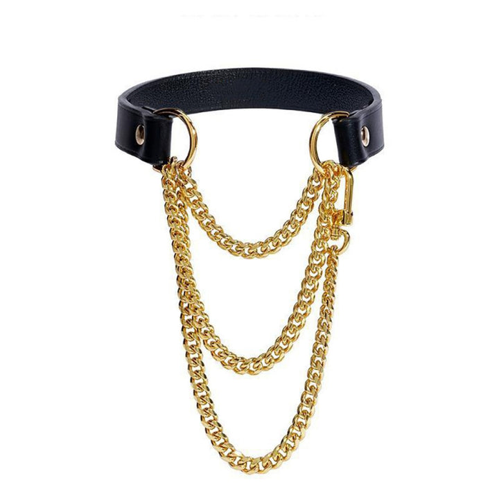 Y2K Punk Leather Choker Necklace
