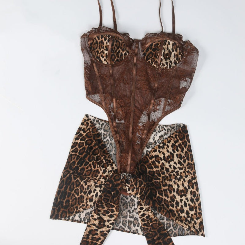 Leopard Print Sexy Nightdress