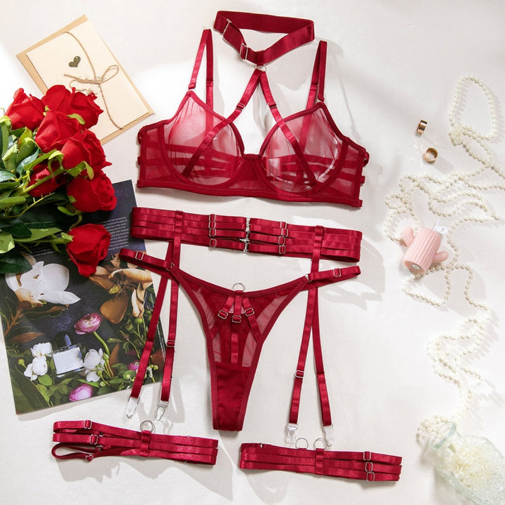Provocative Harness-Style Lingerie Set