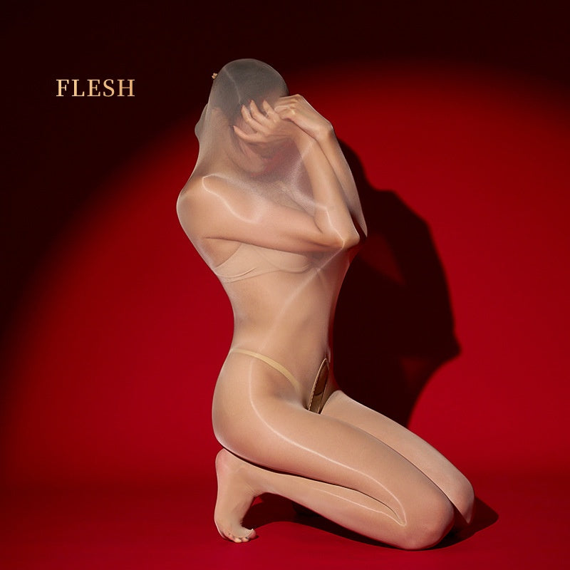 Ultra-Thin 8D Sheer Full-Body Stocking Bodysuit