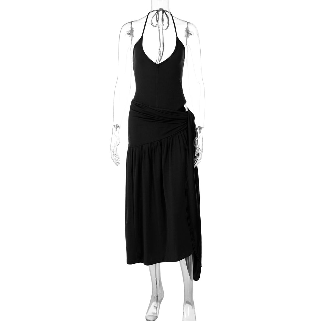 High Slit Wrap Maxi Halter Coord Set