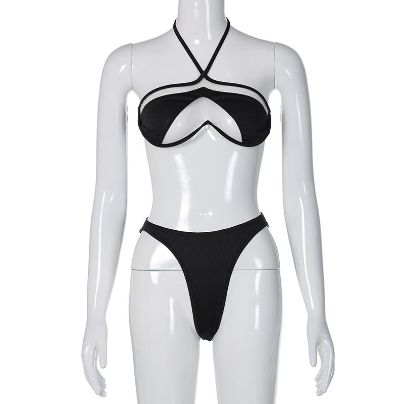 Strappy Cut-Out Micro Bikini Set