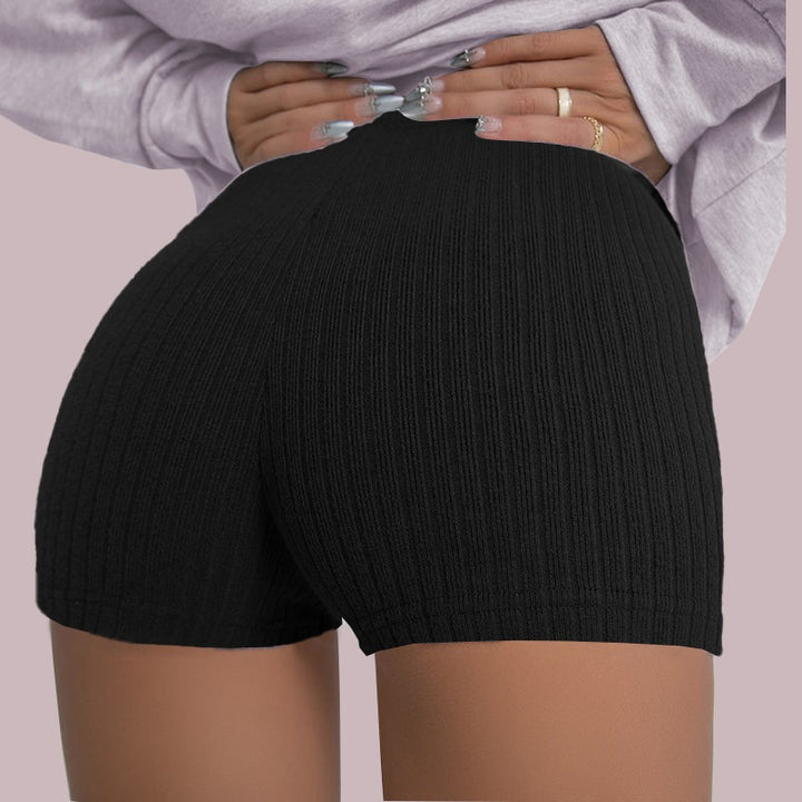 Ribbed Knit High Waist Biker Shorts