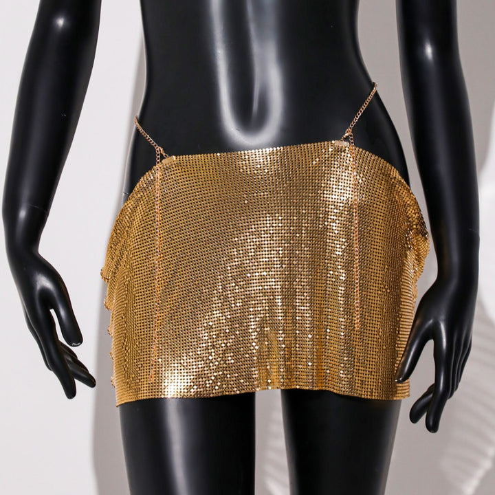 Sexy Metallic Sequin Mini Skirt