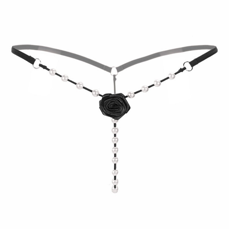 Rose Whisper · Pearl Accent Sensory Thong Lingerie