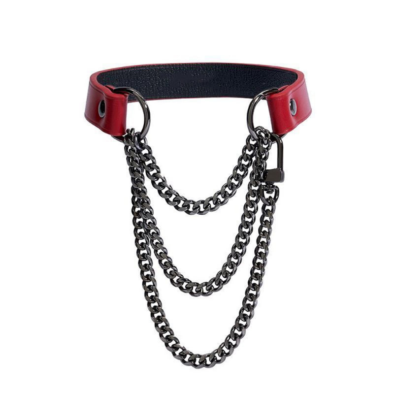 Y2K Punk Leather Choker Necklace