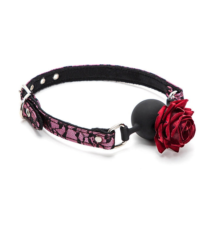 Rose Flower Silicone Ball Gag