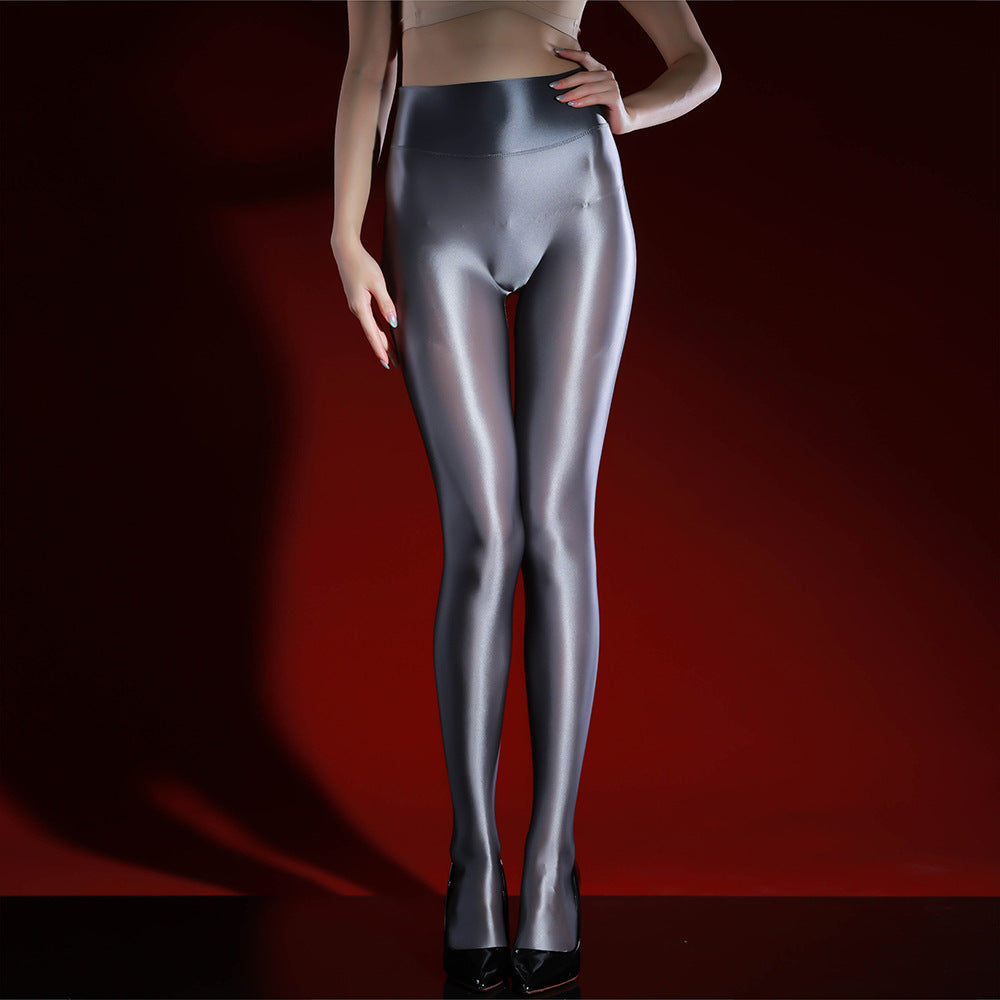High Waist Glossy Shiny Shaping Tights