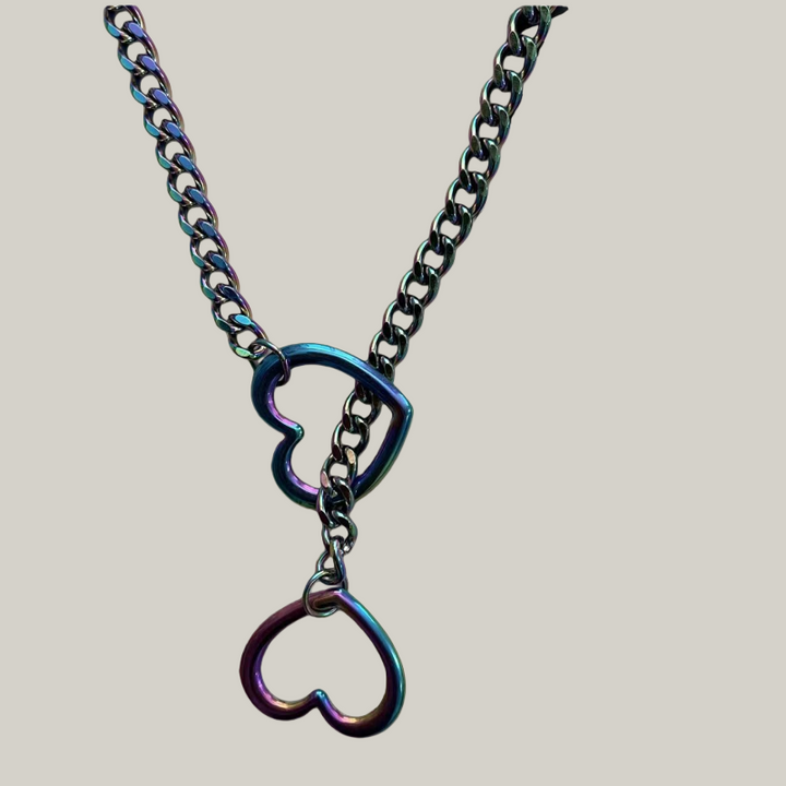 Heart Chain BDSM Collar Leash
