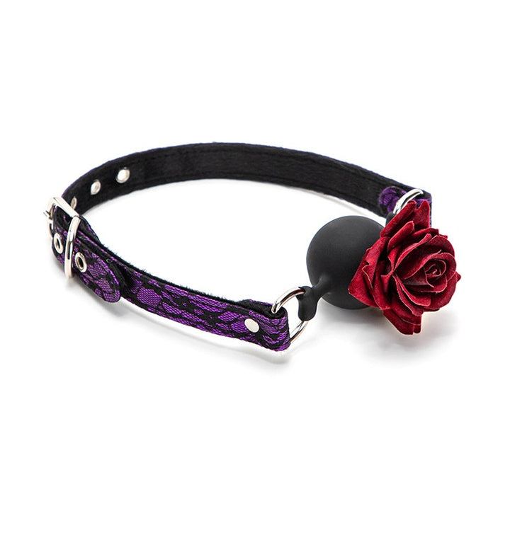 Rose Flower Silicone Ball Gag