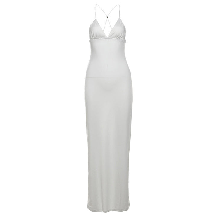 Butterfly Lace Backless Maxi Dress