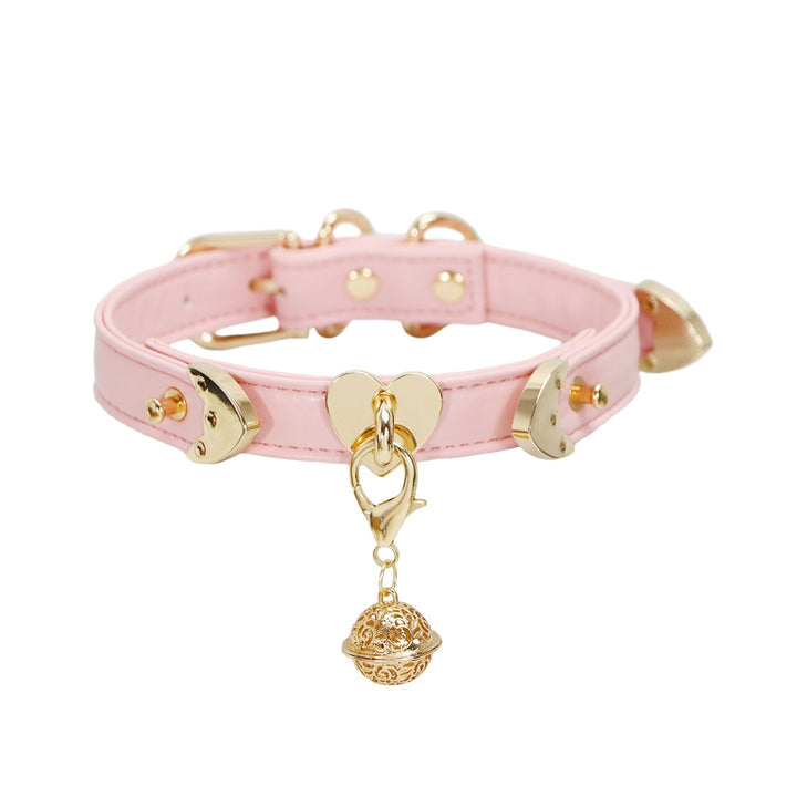 Heart & Moon Metal Studded PU Choker