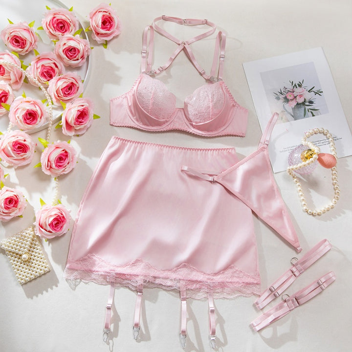 Sheer Lace & Strap Back Bodycon Lingerie