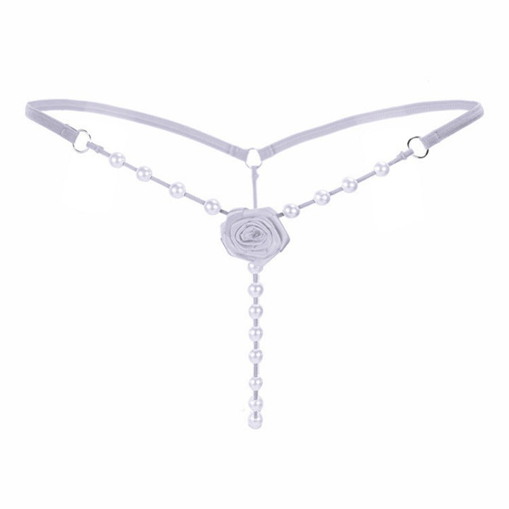 Rose Whisper · Pearl Accent Sensory Thong Lingerie