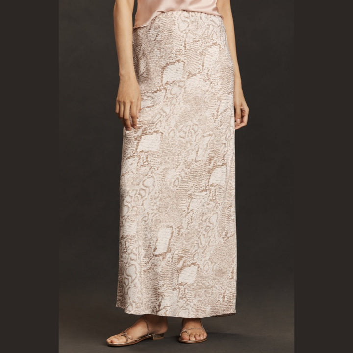 High Waist Satin Slip Maxi Skirt