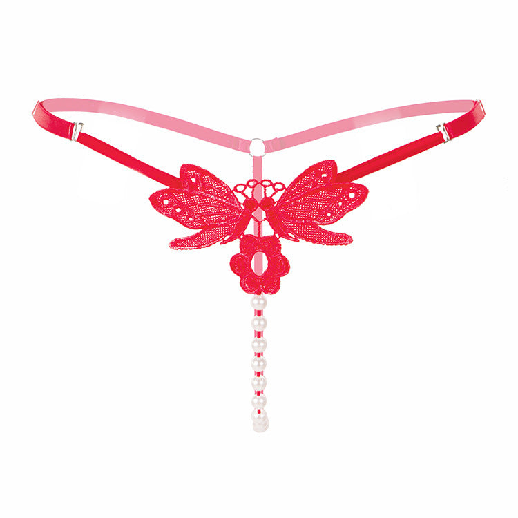 Embroidered Pearl Whisper Thong