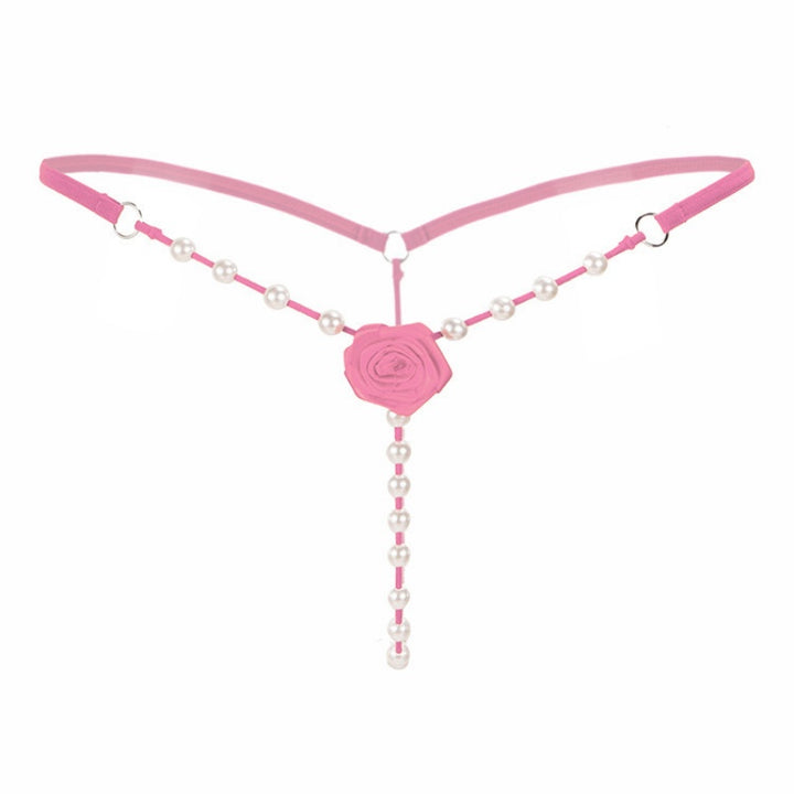 Rose Whisper · Pearl Accent Sensory Thong Lingerie