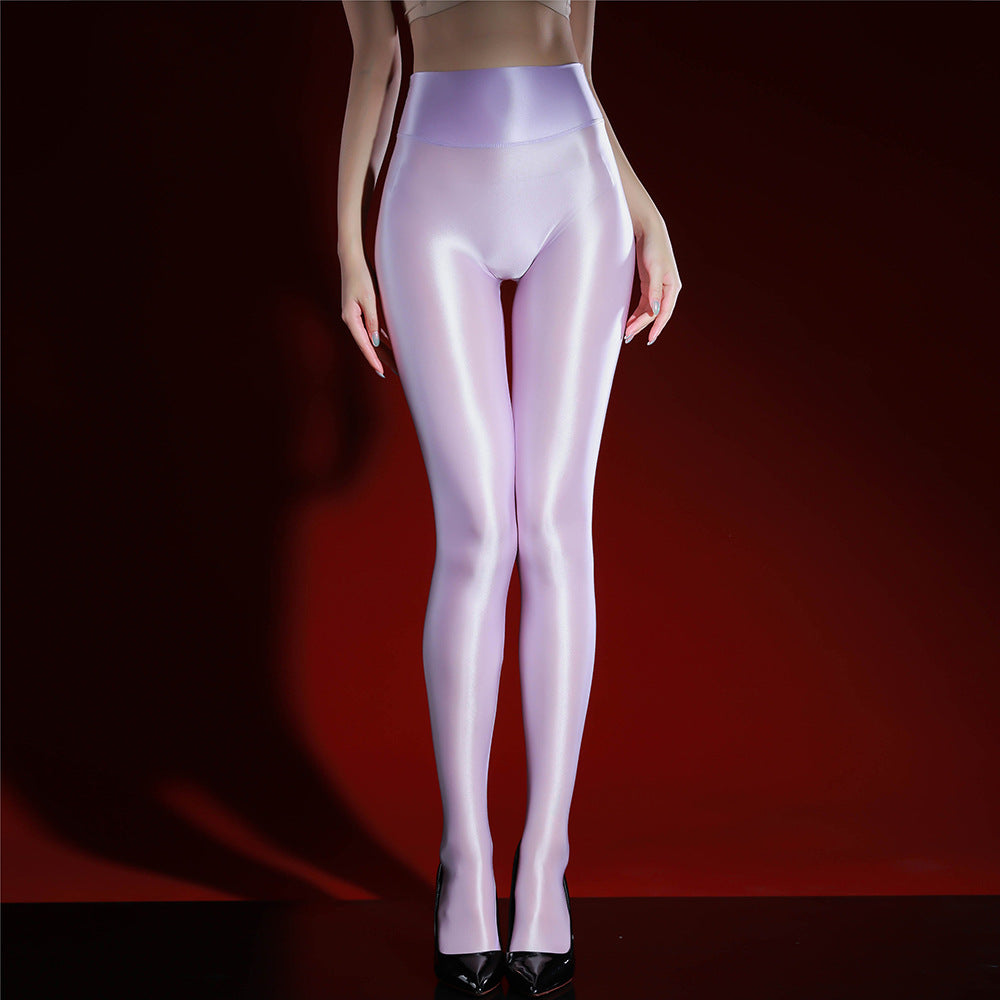 High Waist Glossy Shiny Shaping Tights