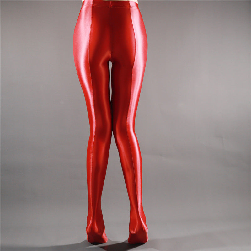 High Waist Glossy Full Length Pantyhose