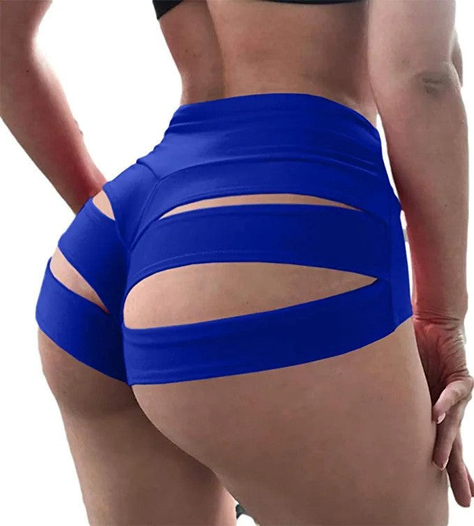 Seductive Cut-Out High-Waisted Shorts